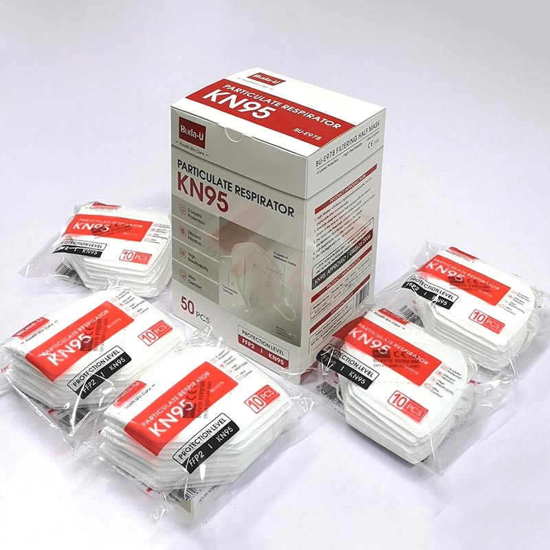 FDA EUA Listed BU-E978 KN95 Filtering Half Mask 20pcs 95% Filtration efficiency