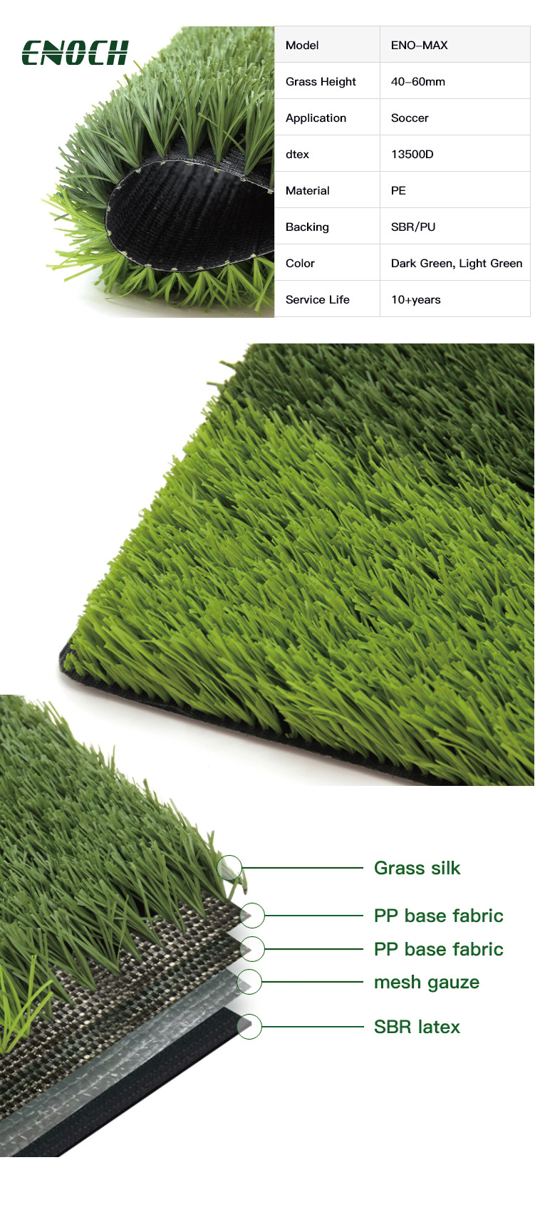 Durable and UV Resistant Premium Artificial Grass for Football Fields