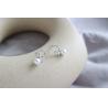 Buy cheap 925 Sterling Silver Shell Pearl Stud Earrings Knotted Shape For Student from wholesalers