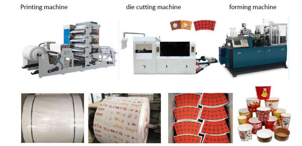 PLC Control Ice Cream Soup Salad Paper Bowl Equipment 2350*1250*1900mm