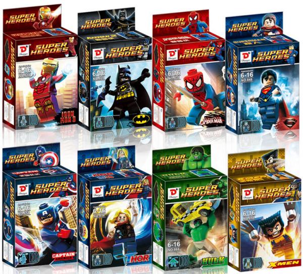 Buy cheap Classic cartoon models superhero block from wholesalers