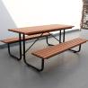 Buy cheap Steel And HDPE Recycle Plastic Wooden Outdoor Park Picnic Table 8 Seats Composite Slat Park Bench from wholesalers