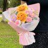 Buy cheap Smiling Face Sunflower and Common Sunflower Woolen Flower Bouquet Finished Product Birthday and Valentine's Day Gift Handmade Knitted Flowers Cross from wholesalers