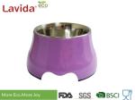 High End Latest Design Melamine Pet Bowl , Round Shape Stainless Steel Pet Bowls