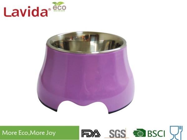 Buy cheap High End Latest Design Melamine Pet Bowl , Round Shape Stainless Steel Pet Bowls from wholesalers