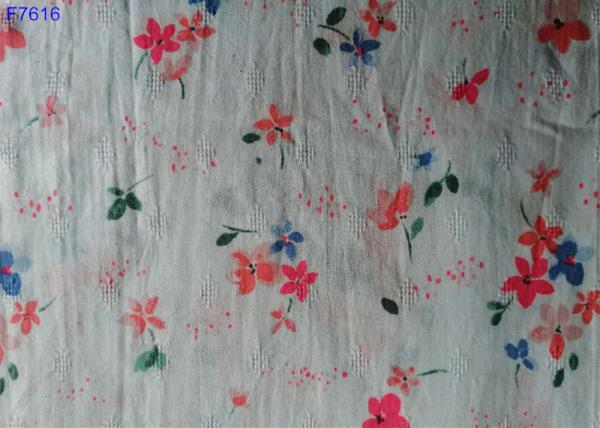 F7616 Cotton Rayon for lady Shirt Skirt Jacquard Dobby Fashion Popular Flower