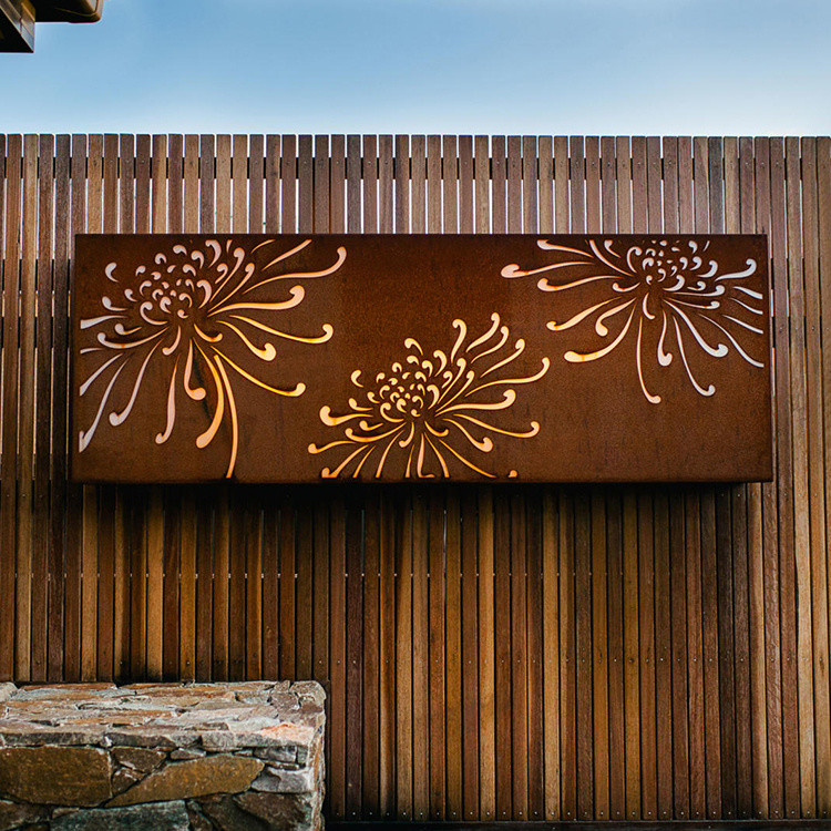 Laser Cut Corten Steel Balcony Screen Privacy Screens