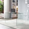 Buy cheap Modern Study Bent Glass Table Full Transparent Glass Furniture Table from wholesalers