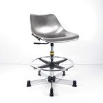 201 Stainless Steel ESD Cleanroom Chairs NO Armrest With Foot Rest Meet 100