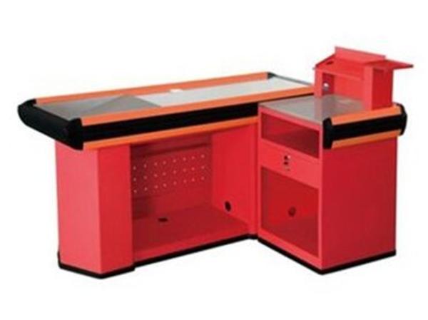 Buy cheap Colorful Cashier Supermarket Checkout Counter Table / Retail Store Small Cash Desk from wholesalers