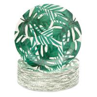 Buy cheap HM20926 SGS Greenery Theme Disposable Dinner Plates product