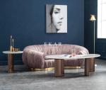 Living Room Round Modern Marble Top Stainless Steel Side Table
