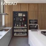 Classic Wood Kitchen Cabinet Affordable Price Customized Modern Wood Grain