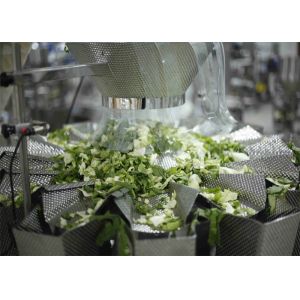 Salad Fruit Vegetable Packing Machine Double Servo Control Touch Screen