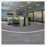 Green Woven Vinyl Carpet Anti - Slip For Commercial / Woven Floor Covering