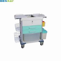 Buy cheap 4 Wheels With Cross Brakes Steel Anesthesia Trolley Instrument product
