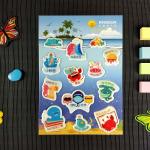 PU 3D Custom Waterproof Stickers Repeated Pasting Die Cut Vinyl Stickers