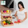 Buy cheap Bamboo 3-Layer Fruit And Vegetable Storage Rack For Kitchen Countertop from wholesalers