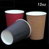 Buy cheap Custom Logo Stylish Design Ripple Double Wall Insulated Takeout Hot Coffee Paper Cup With Lids from wholesalers