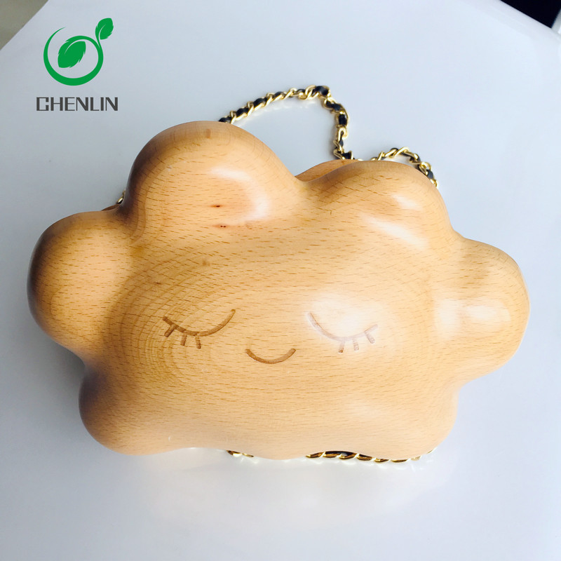 OEM ODM Wooden Clutch Bag , Handmade Women Wooden Sling Bag