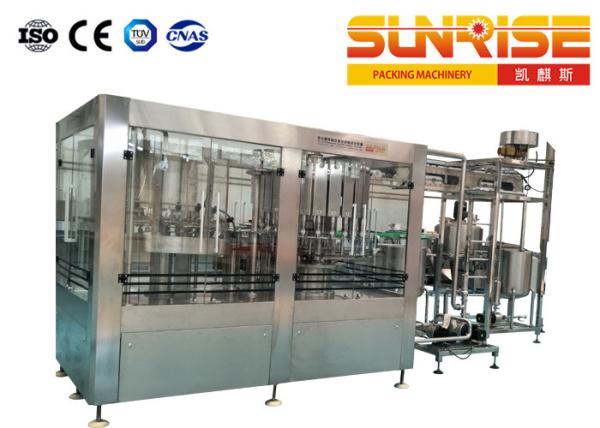 Buy cheap 5.5kw Hot Filling Machine , 3 In 1 Beverage Filling Equipment Washing Capping from wholesalers