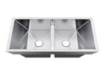 Double Bowl Top Mount Stainless Steel Kitchen Sink With Quick Drain / Top Mount
