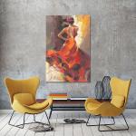 Canvas Print Hand Painted Oil Painting Poster Graceful Girl Dancers Wall Art For