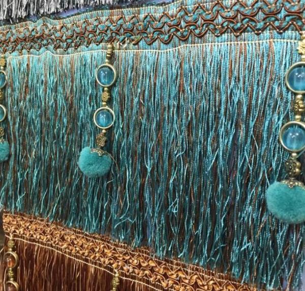 Buy cheap Fluorescent color high quality OEM decorative gimp fringe for curtain decoration from wholesalers