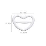 Buy cheap Heart Shape 11.4mm Metal Bra Adjuster Slider Swimwear Strap Accessories from wholesalers