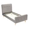 Buy cheap Single Size Children Upholstered Bed Plywood Light Grey Linen Fabric ODM from wholesalers