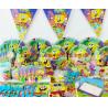 Buy cheap SpongeBob theme party set kids birthday party suppliers child Decoration evening party set celebration decoration from wholesalers