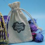 Natural Color Embroidery Muslin Cotton Gift Bag 10x12cm