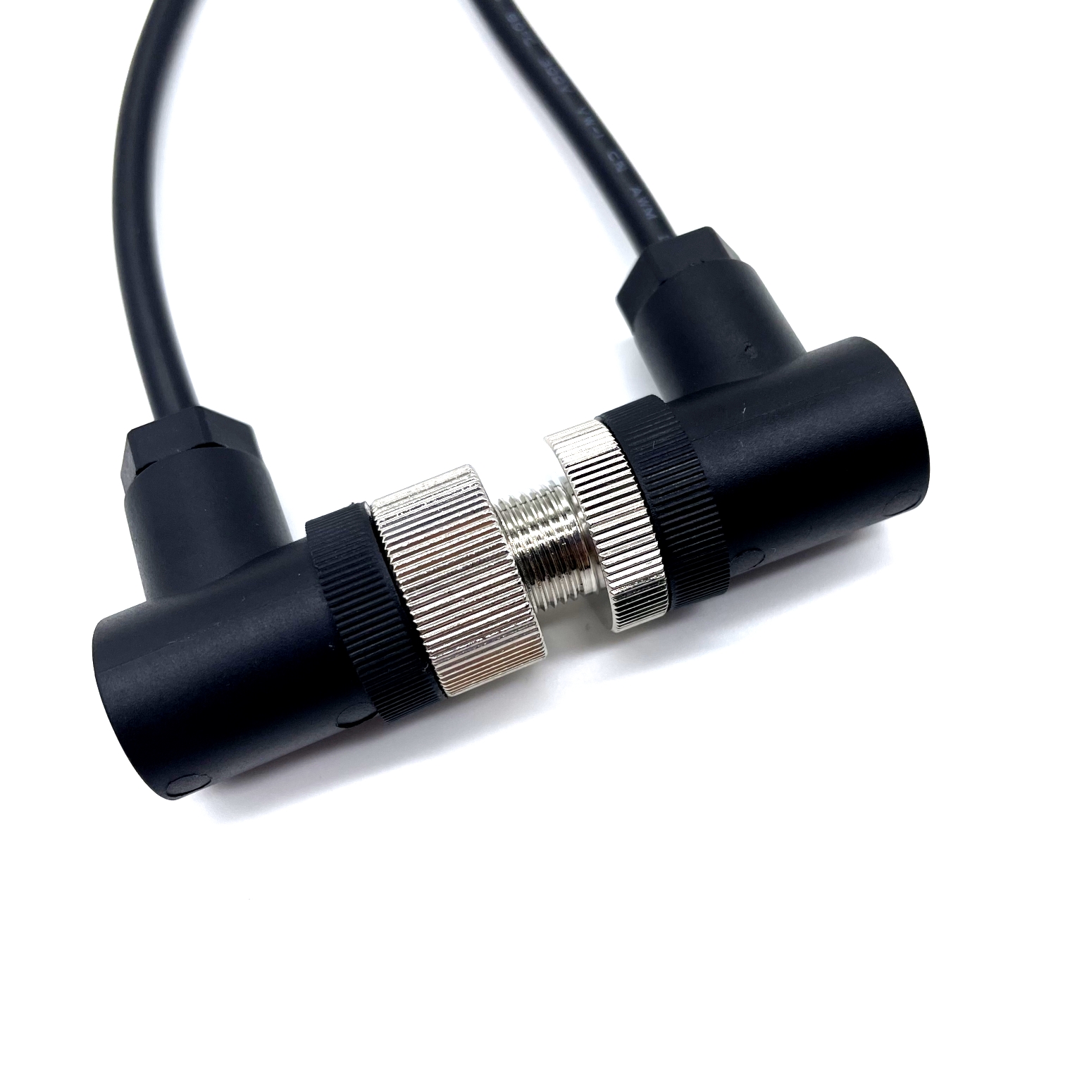 90 Degree Right Angle Custom Waterproof Cables M12 4 Pin Connector Male Female 2P 3P 4P 6P 8P