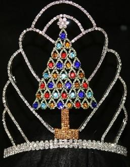 Buy cheap Christamas tree pageant crowns custom logo tall pageant tiaras wholesale pageant crowns supplier manufactuer pai crown from wholesalers