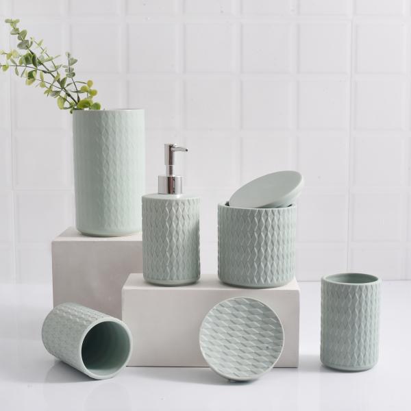 Buy cheap Commercial Sustainable Ceramic Bathroom Set Luxury For Bathroom Accessories from wholesalers