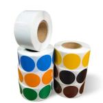 Oilproof Removable Food Date Stickers UV Coating Sticky Postage Labels