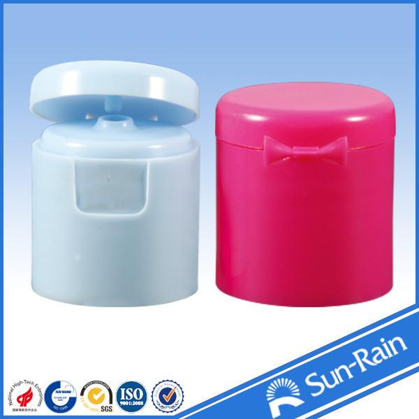 Buy cheap White red Flip top Plastic Bottle Cap , cosmetic bottle caps 24/415 28/415 from wholesalers