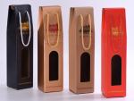 Manufacturer corrugated paper gift box custom portable wine box double pack wine