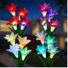 Buy cheap Outdoor Solar Lily Flowers Lights Solar Garden Lights for Lawn Patio Pathway Yard Farm Wedding Decoration from wholesalers