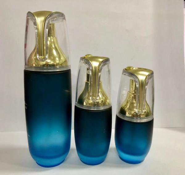 Buy cheap Retro Round Cosmetic Lotion Bottle Pump Bottle Good Sealing Performance Customized Color And Printing from wholesalers