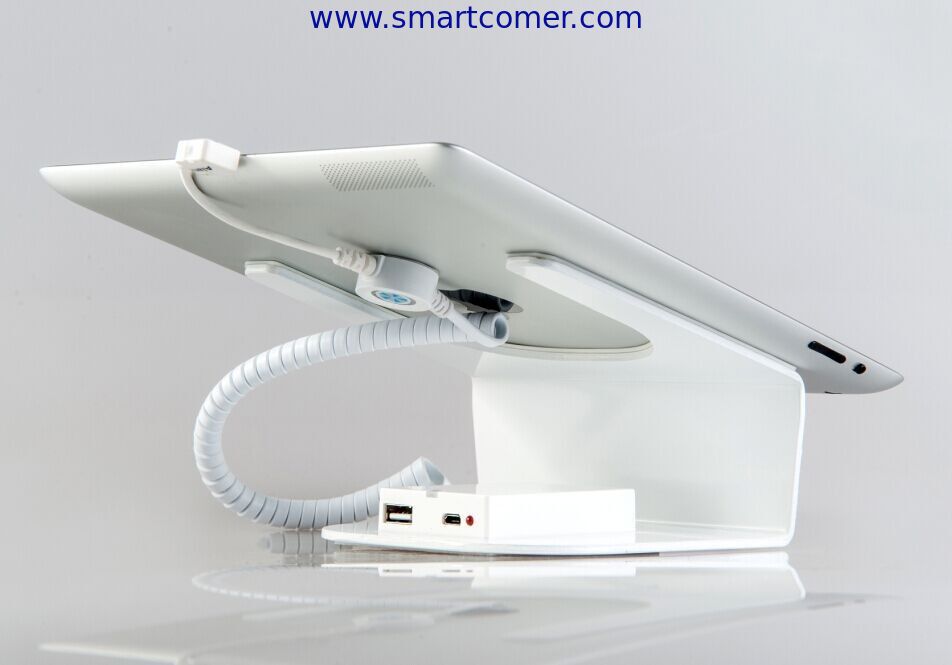 COMER anti-theft alarm security locking display stand for tablet with charging cables