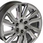 TUV 22 Inch GMC Denali Replica Wheels 5901 Gloss Black Chevy Tahoe Chrome Rims