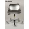 Buy cheap 201 Stainless Steel ESD Cleanroom Chairs NO Armrest With Foot Rest Meet 100 Class from wholesalers