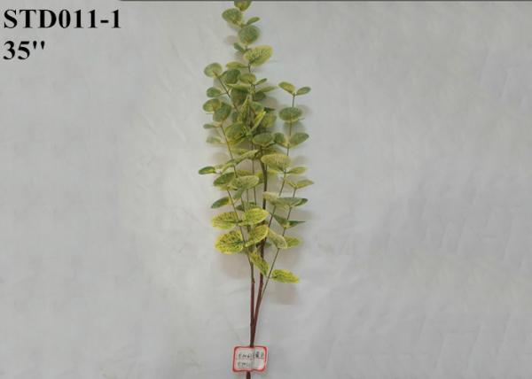Buy cheap Green Yellow Eucalyptus Leaves Artificial Tree Branches Greenery Decor 90 CM Tall from wholesalers