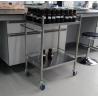 Buy cheap SS Dressing Trolley Lab Fittings 4 Wheel Hospital Stainless Steel Trolley from wholesalers