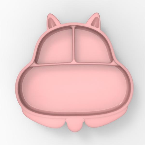 Buy cheap MHC Squirrel Silicone Plate Baby Nursing Suction Cartoon Animal Food Grade Silicone Feeding Set For 6 Months Old Baby from wholesalers