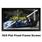 Buy cheap Best Supplier 135 Inch Curved Fixed Frame 3D Projection Screens Good Quality For Projector from wholesalers