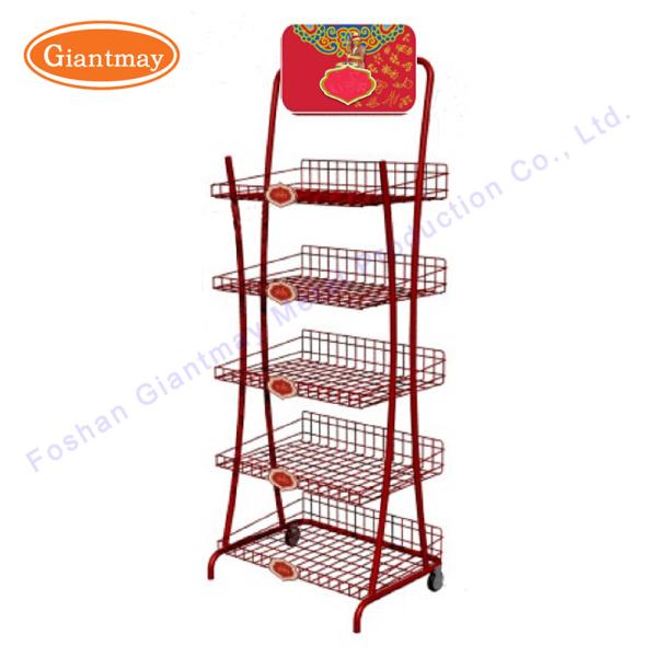 Buy cheap Biscuit Food 5 Tiers snack display stands For Chips from wholesalers