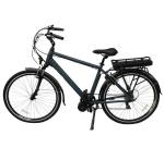 250W Mid Drive Motor Ebike With Front Suspension 700C Tire 48V 10.4AH Battery