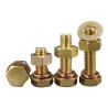 Buy cheap DIN933 Copper Hex Bolt high strength Yellow Metal Brass Hexagon Bolts And Nuts Set from wholesalers